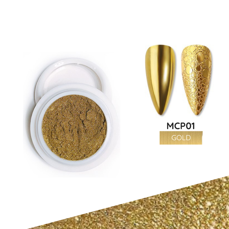 Mirror Chrome Powder Gold