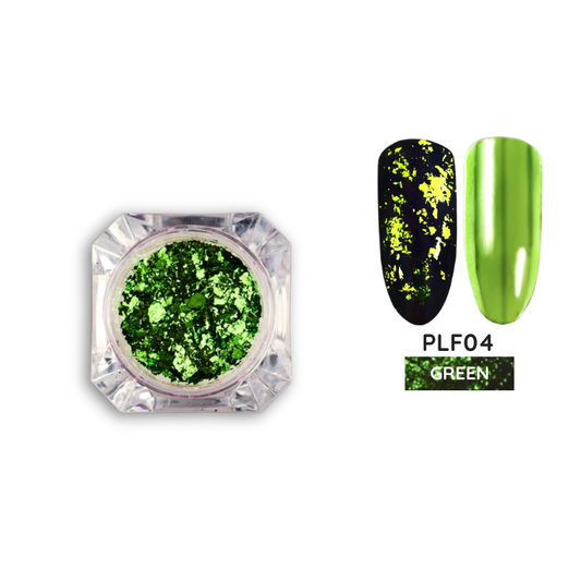 Platinum Flakes Green