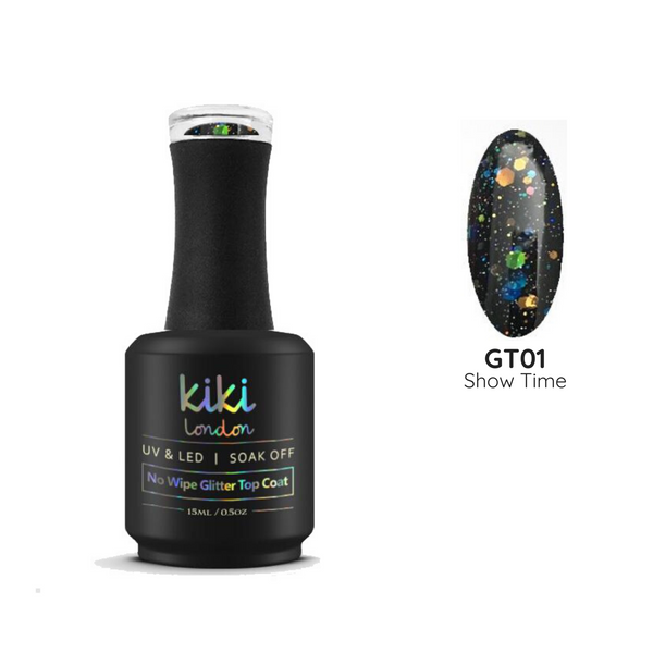 Showtime No Wipe Glitter Top Coat 15ml